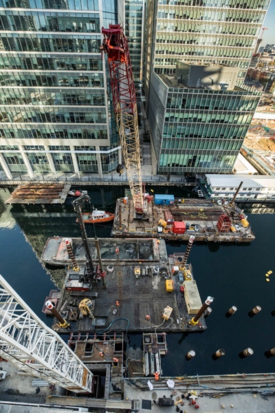 Foundations Solution - Bridge On Water Street Canary Wharf - Marine LDA Piling minipiling (4)